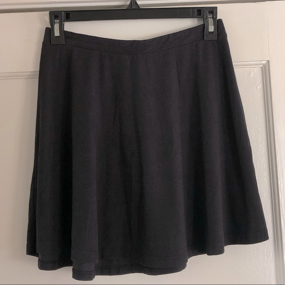 Solid Charcoal Gray Suede Skirt